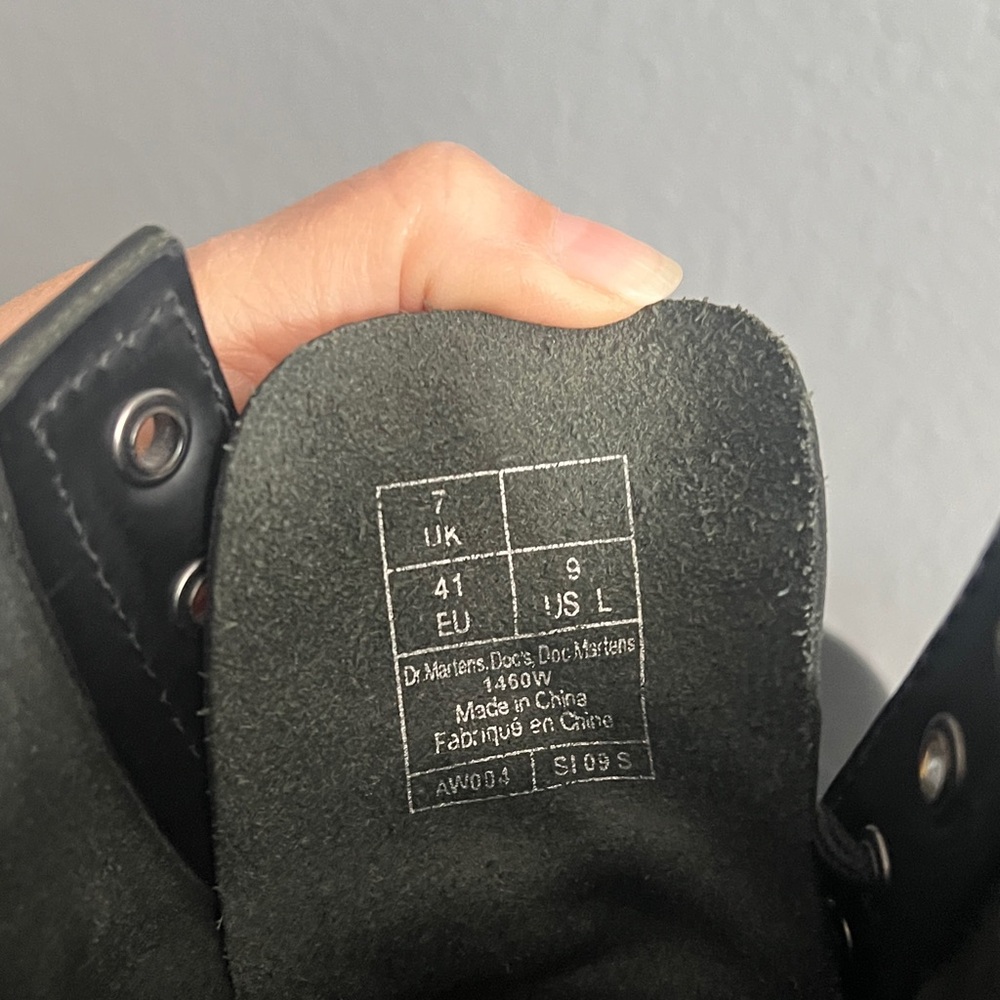 Dr. Martens Black Leather Combat Boots - Picture 7 of 10